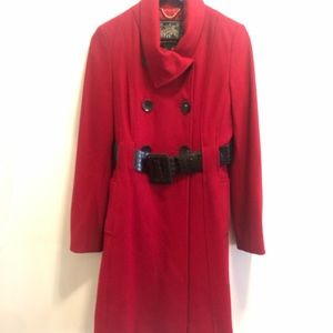 Guess Red Coat with Belt - XS